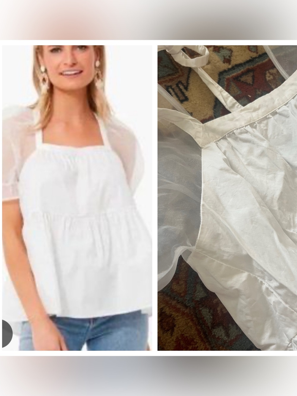 Pomander Place Tuckernuck Tinsley Top white XS